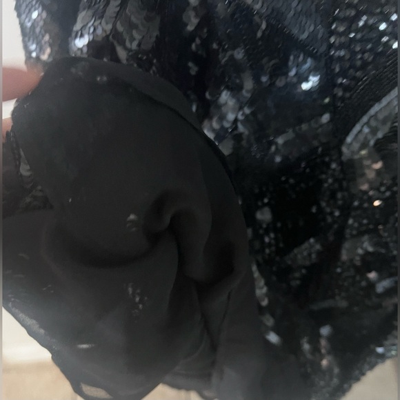 Vintage French Connection Art Deco Exquisite Heavily Beaded Sequined Top sz 6 - Picture 6 of 8